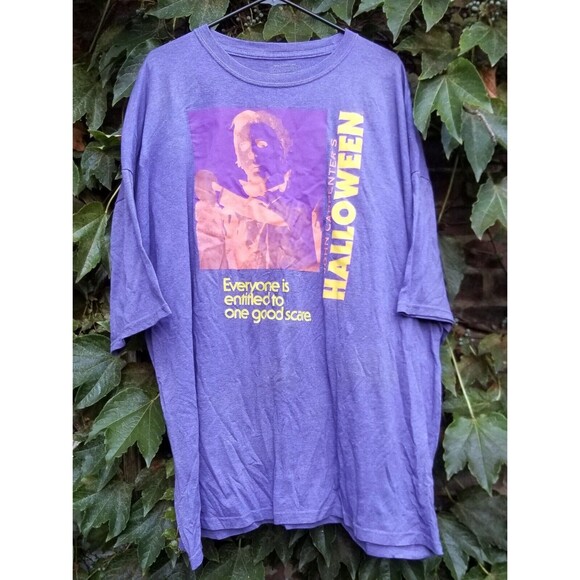 Michael Myers John Carpenter's Halloween Horror Movie T-Shirt Purple Size 3XL - Picture 1 of 4